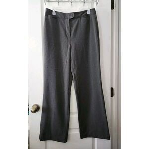 Laura Ashley Women's Dress Pants High-Rise Straight Leg Pockets‎ Gray Size 10